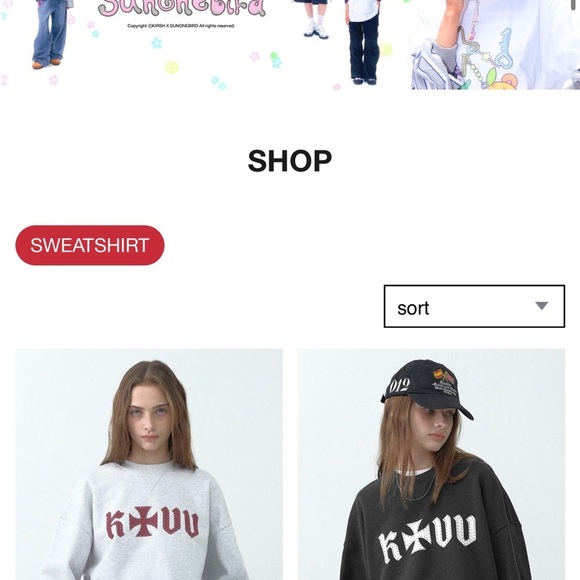 Kirsh Blue Cherry crewneck sweatshirt-BTS V Style - Picture 8 of 11